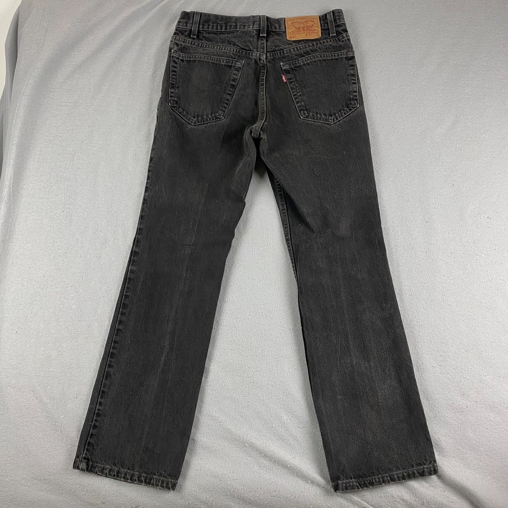 Vintage Levis 517 Bootcut Black Made in USA Denim Jeans 32x31 (Tag 33x32)